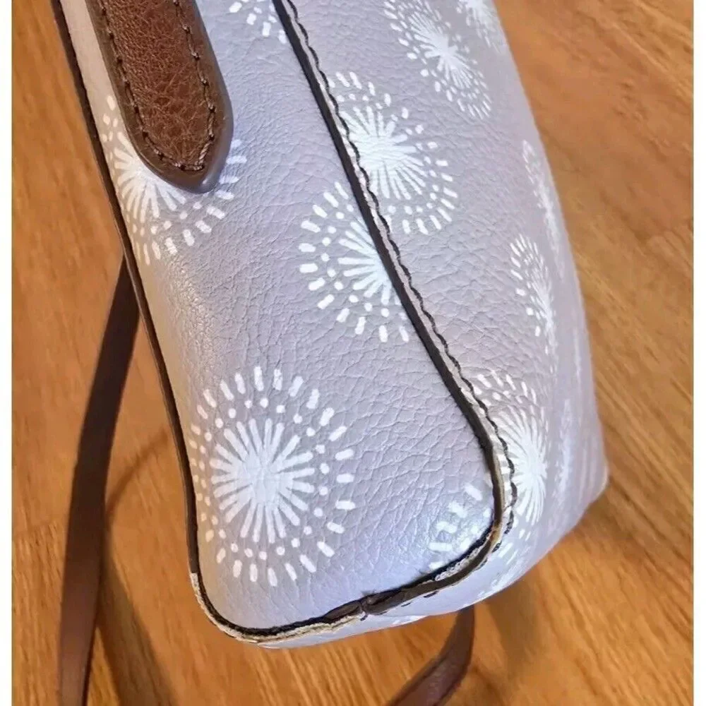 Fossil Faux Leather Crossbody Floral Purse Bag